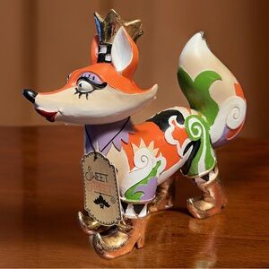 Sweet Street NWT Cutest Orange Green Gold Booted Whimsical Lady Fox Figurine